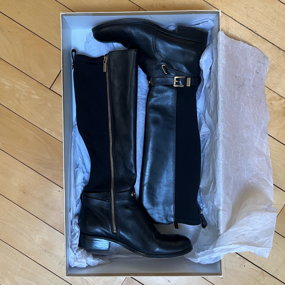 Michael Kors Arley Stretch Leather Knee Boot